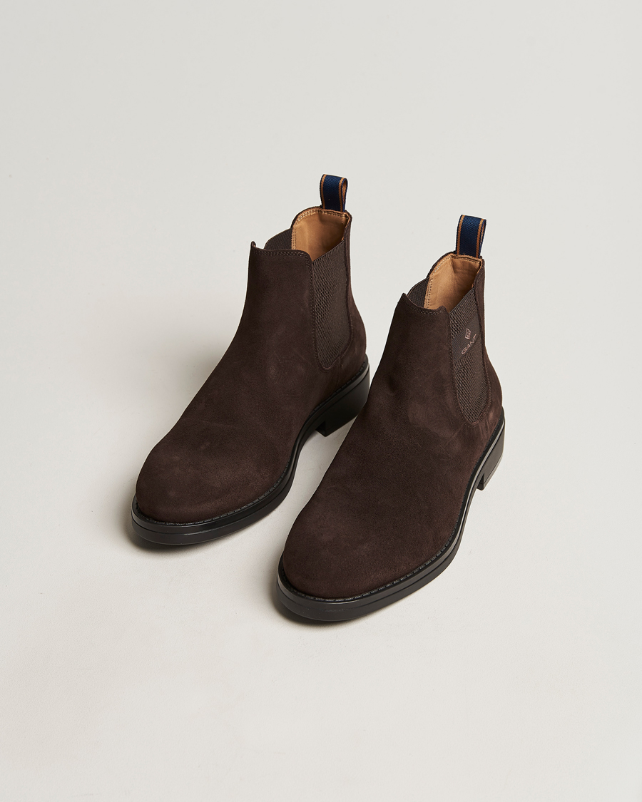 Mies | GANT Brookly Suede Chelsea Boot Dark Brown | GANT | Brookly Suede Chelsea Boot Dark Brown