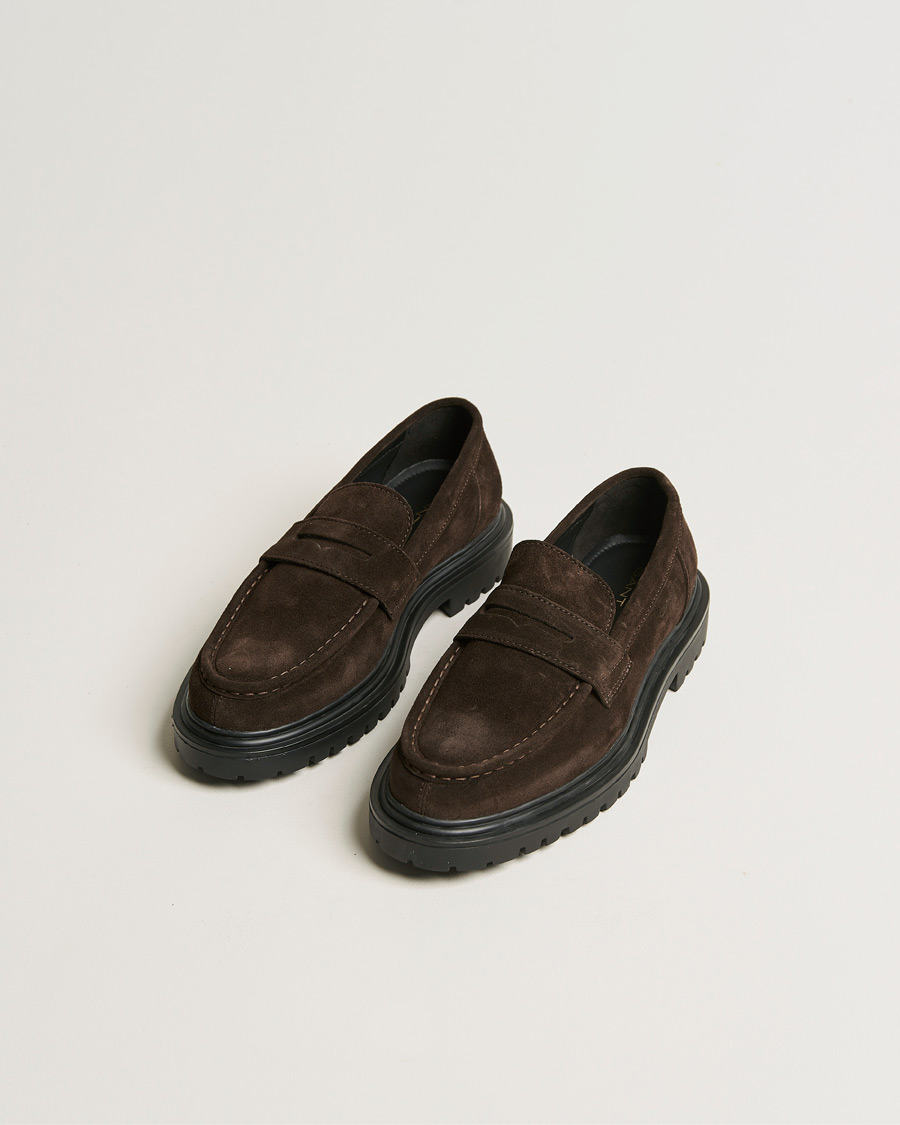 Mies | Loaferit | GANT | Jackmote Suede Loafter Dark Brown