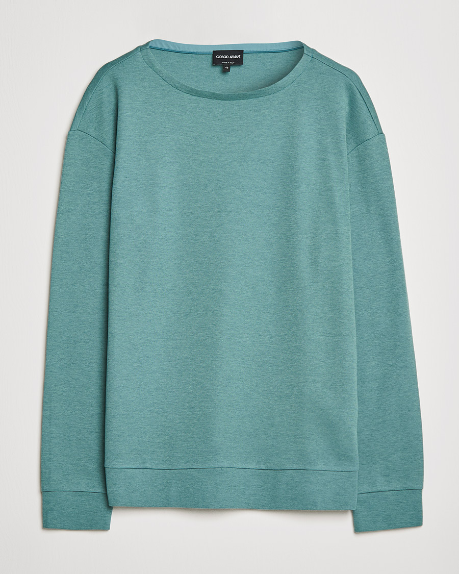 Mies | Puserot | Giorgio Armani | Cashmere/Silk Blend Pullover Acquamarina