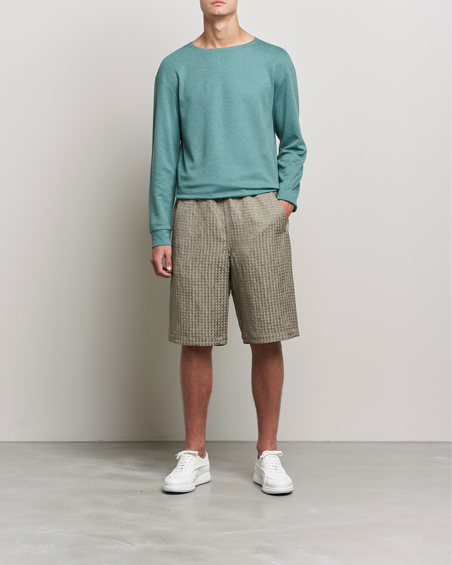 Mies | Puserot | Giorgio Armani | Cashmere/Silk Blend Pullover Acquamarina