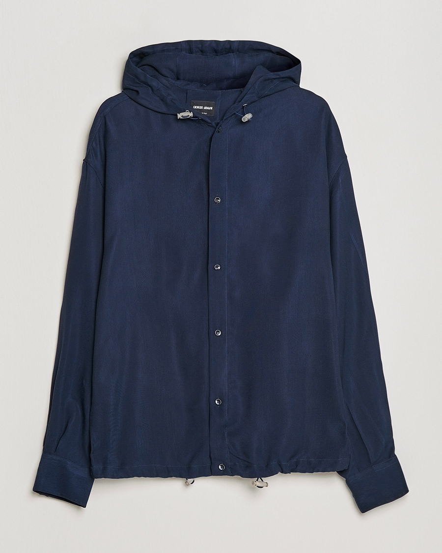 Mies | Takit | Giorgio Armani | Hooded Lightweight Jacket Night Sky