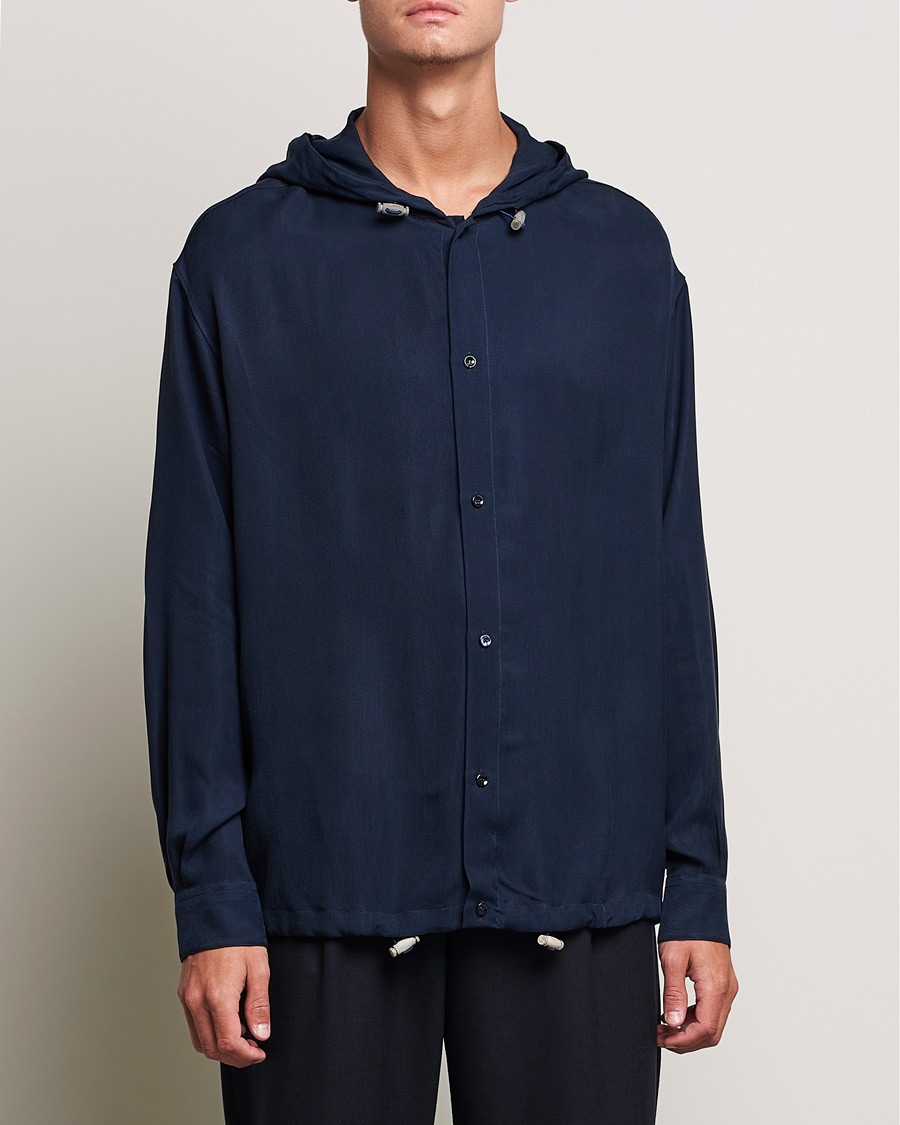 Mies | Takit | Giorgio Armani | Hooded Lightweight Jacket Night Sky