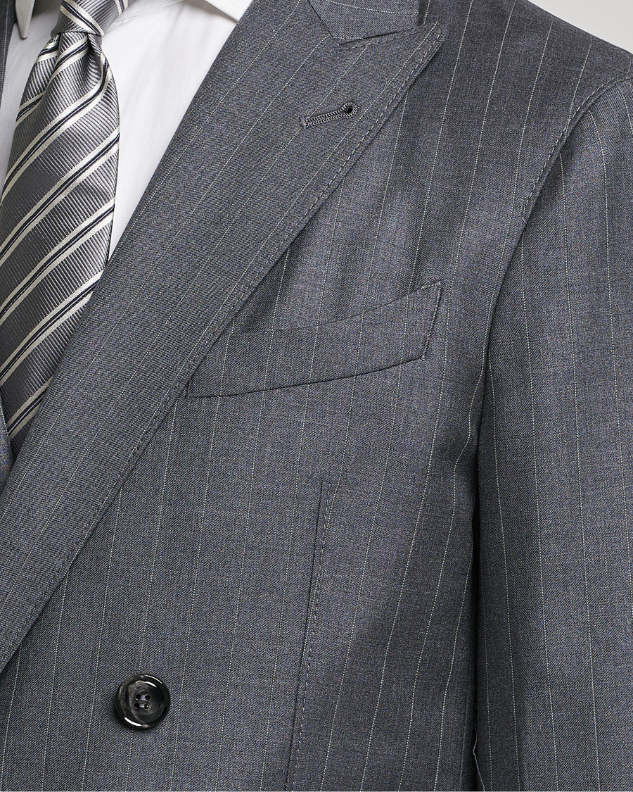 Mies | Puvut | Giorgio Armani | Pinstripe Double Breasted Suit Grey
