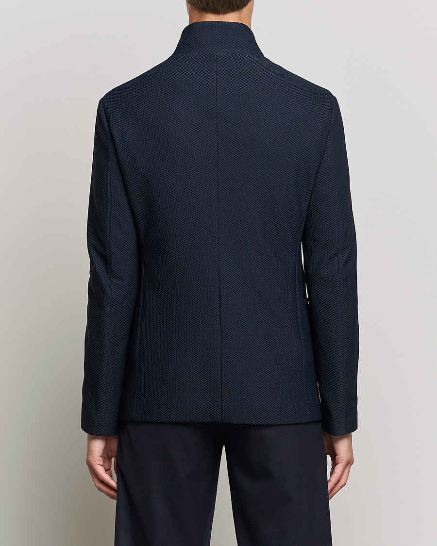 Mies | Pikkutakit | Giorgio Armani | Technical Mesh Zip Blazer Navy