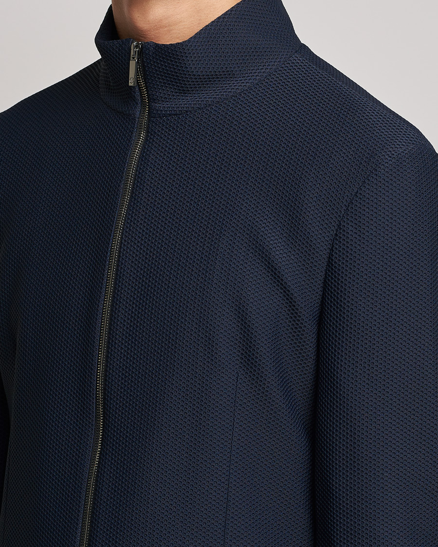 Mies | Pikkutakit | Giorgio Armani | Technical Mesh Zip Blazer Navy