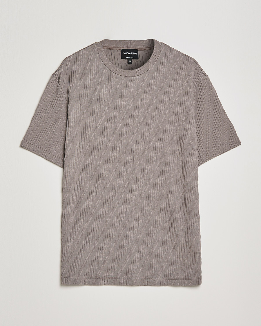 Mies | T-paidat | Giorgio Armani | Cashmere Blend Chevron T-Shirt Beige