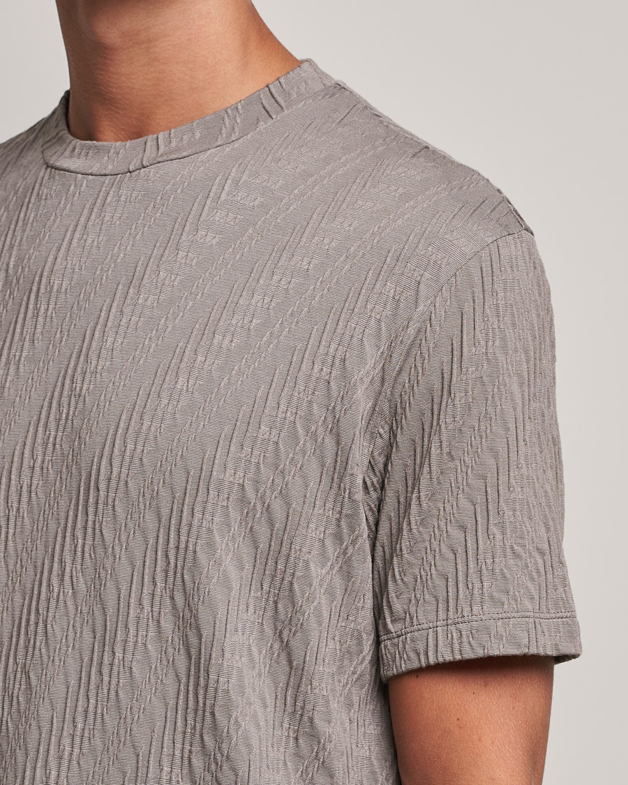 Mies | T-paidat | Giorgio Armani | Cashmere Blend Chevron T-Shirt Beige