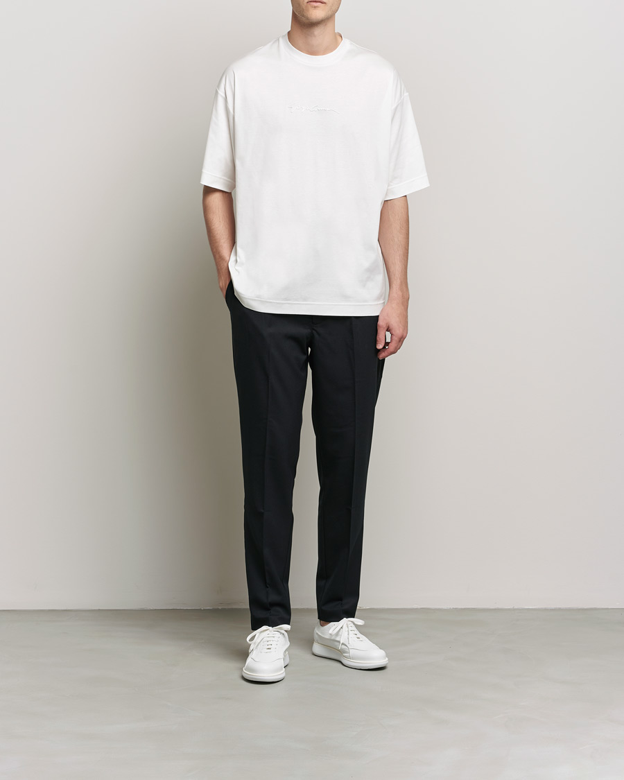 Mies | Italian Department | Giorgio Armani | Short Sleeve Signature T-Shirt White