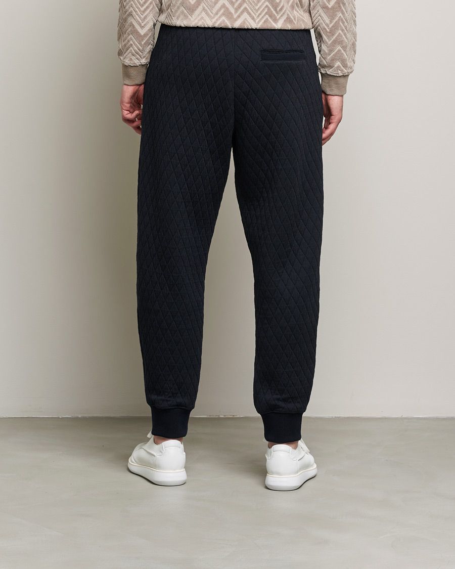 Mies | Housut | Giorgio Armani | Diamond Quilted Joggers Navy