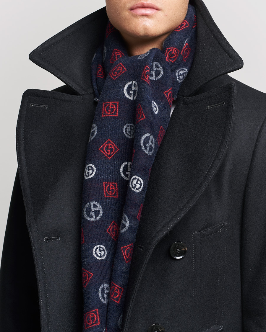 Mies | Giorgio Armani Cashmere/Silk Scarf Navy | Giorgio Armani | Cashmere/Silk Scarf Navy