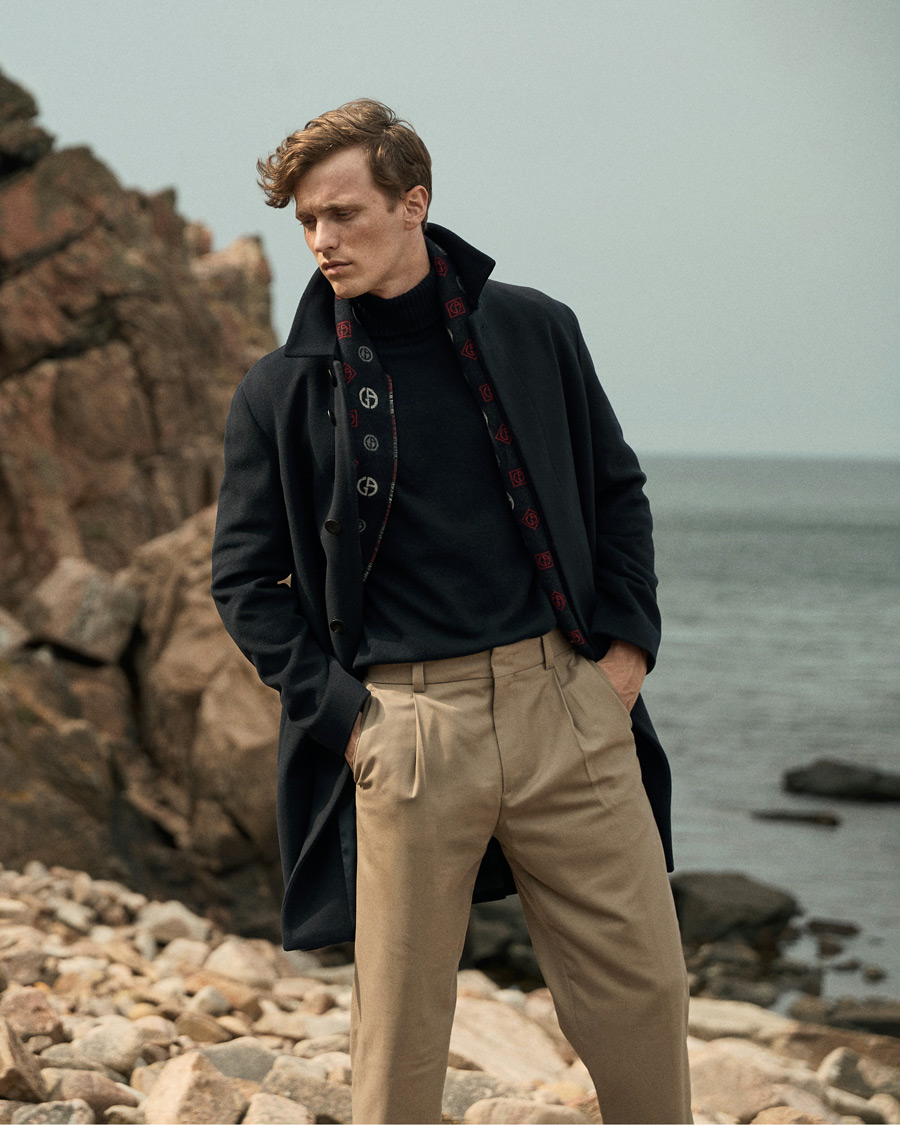 Mies | Giorgio Armani Cashmere/Silk Scarf Navy | Giorgio Armani | Cashmere/Silk Scarf Navy