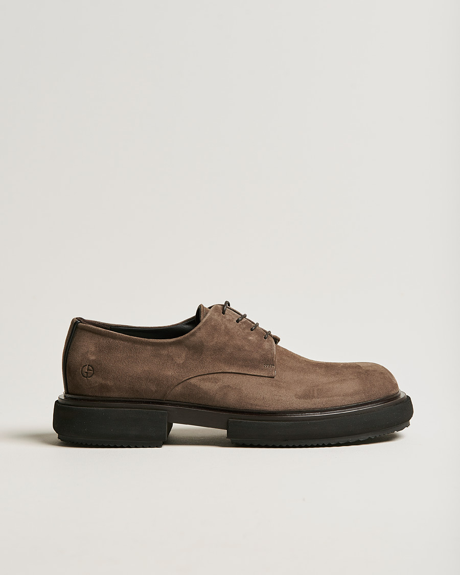 Mies | Giorgio Armani Plain Derbies Sand Suede | Giorgio Armani | Plain Derbies Sand Suede