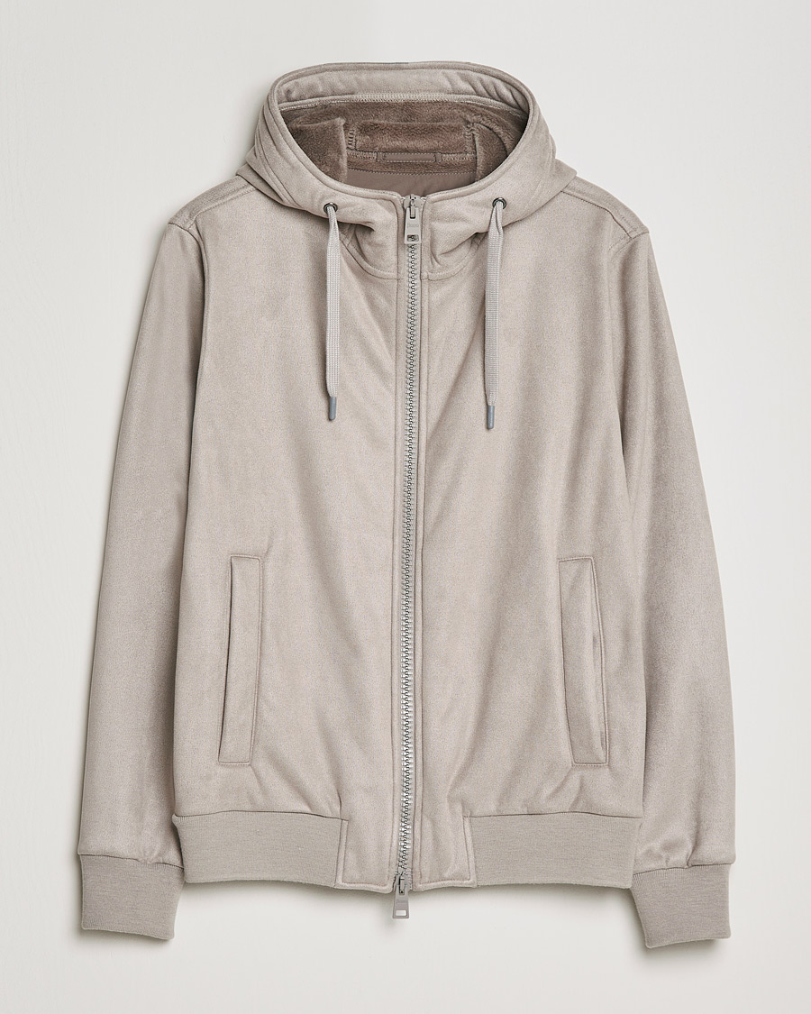 Miehet |  | Herno | Faux Suede Jacket Light Grey