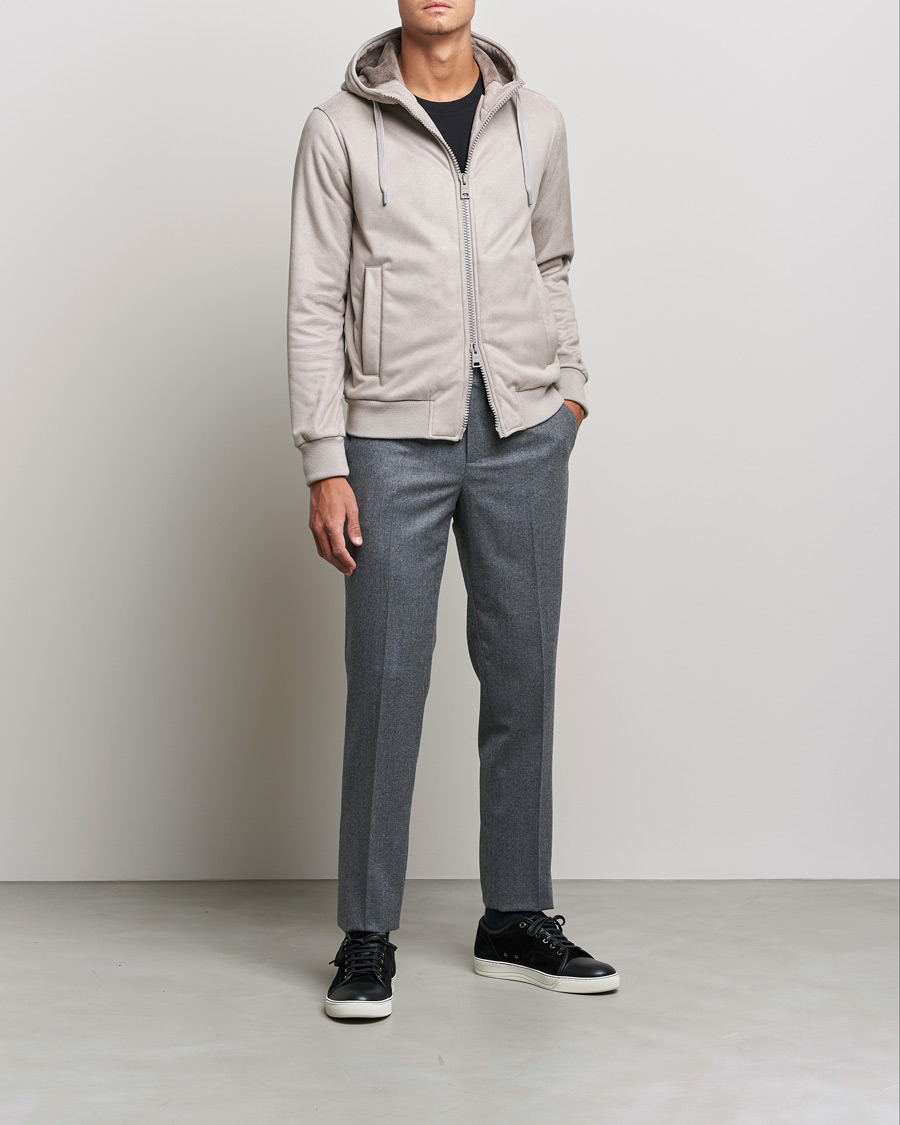 Mies | Takit | Herno | Faux Suede Jacket Light Grey