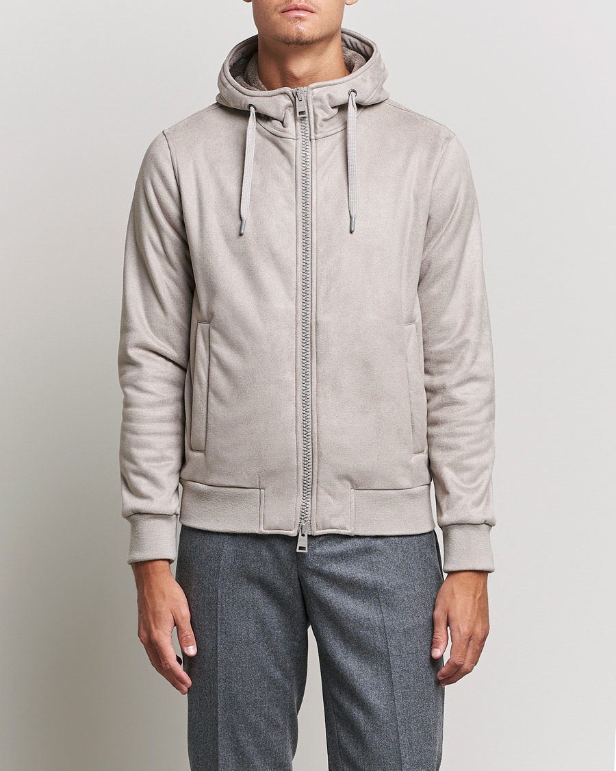 Mies | Takit | Herno | Faux Suede Jacket Light Grey