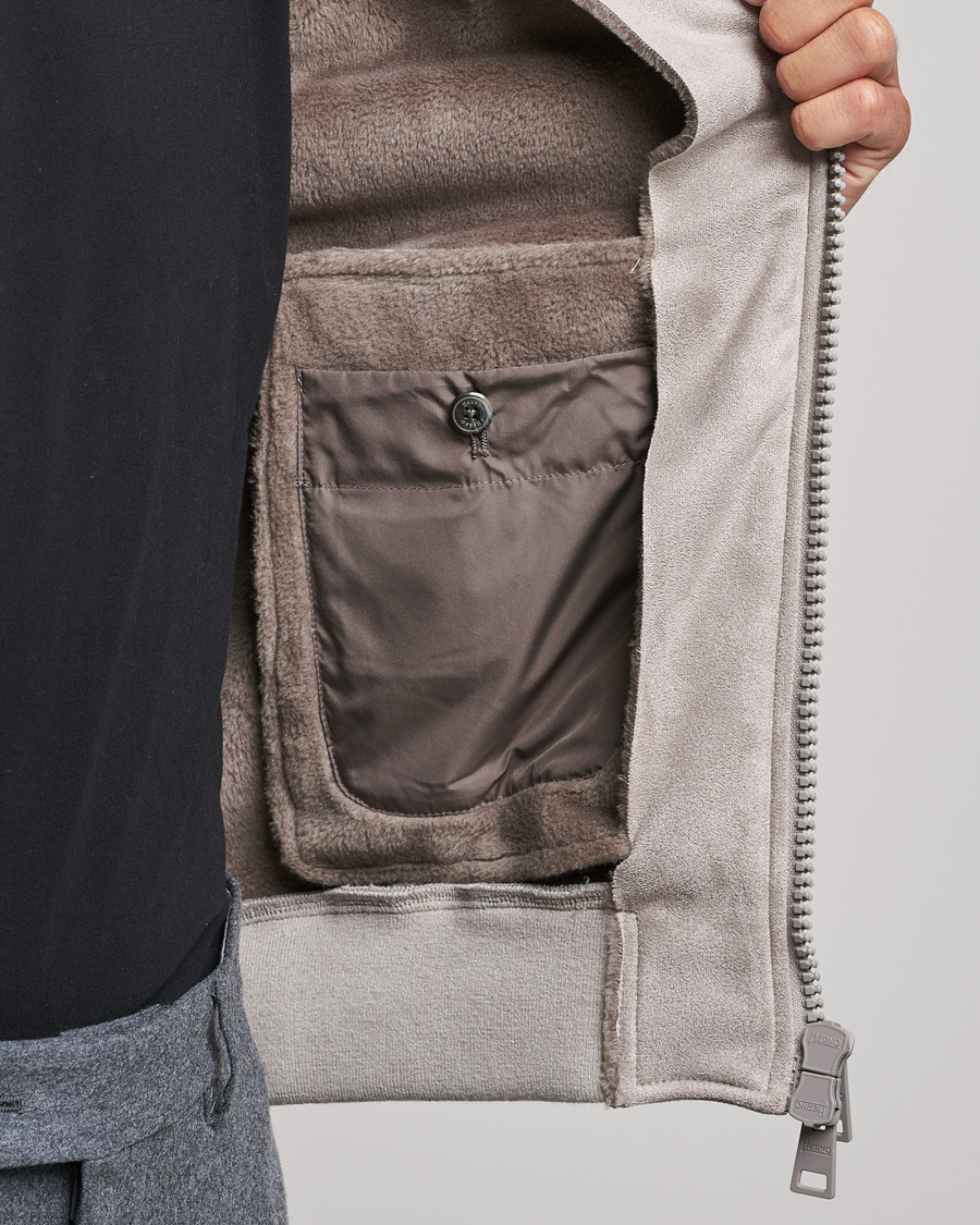 Mies | Takit | Herno | Faux Suede Jacket Light Grey