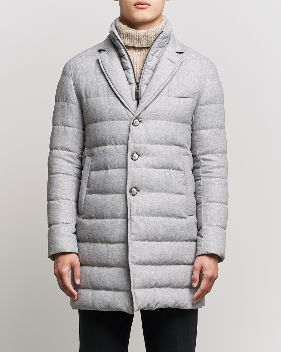 Mies | Herno | Herno | Flannel Down Coat Light Grey