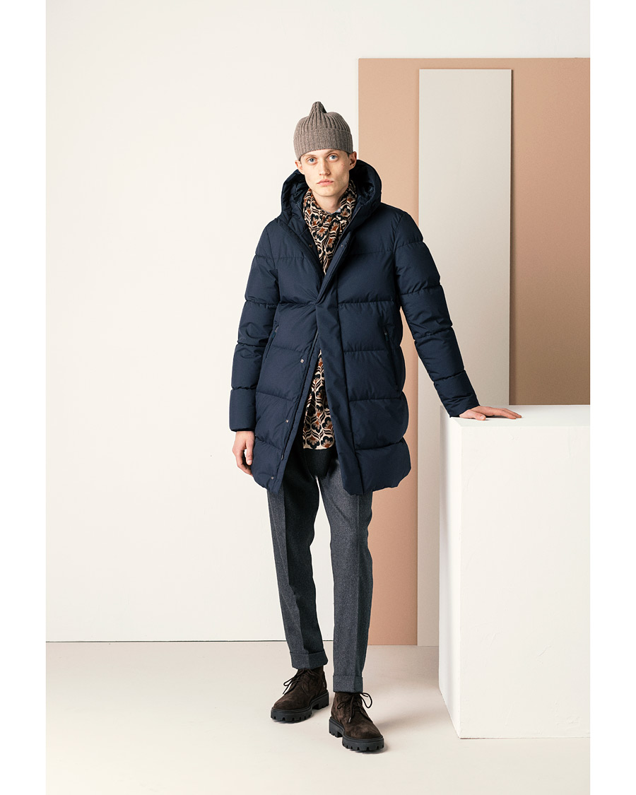 Mies | Takit | Herno | Laminar Hooded Down Parka Navy