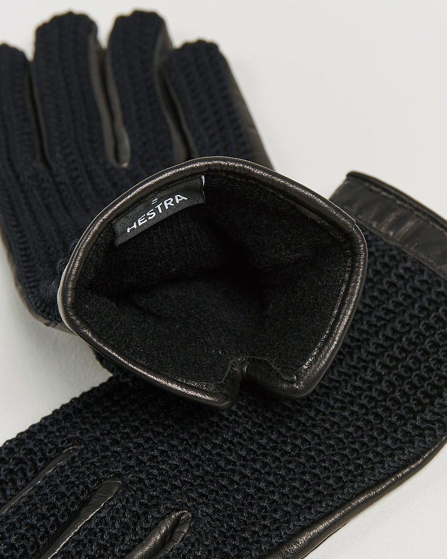 Mies | Käsineet | Hestra | Adam Crochet Wool Lined Glove Black