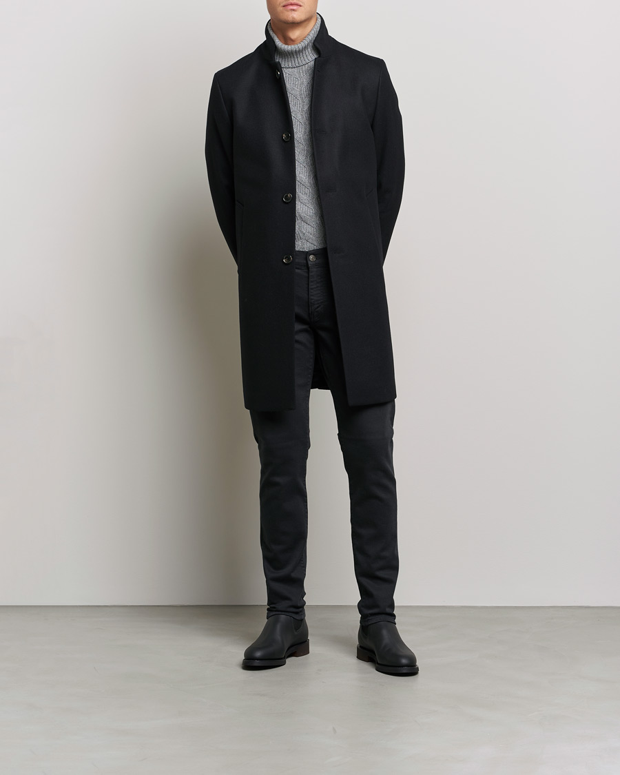 Mies | Takit | J.Lindeberg | Holger 2.0 Melton Coat Black