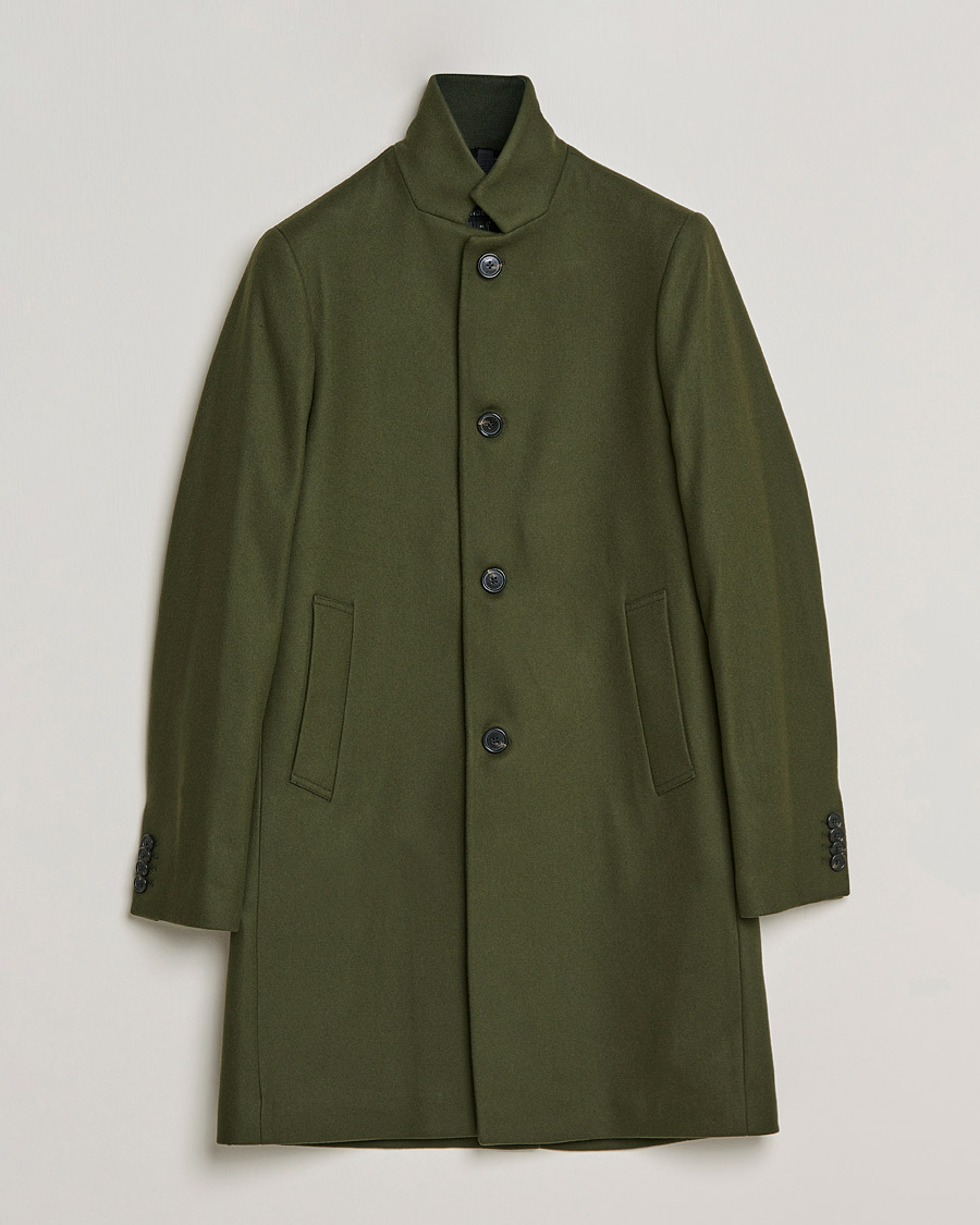 Mies | Takit | J.Lindeberg | Holger 2.0 Melton Coat Forest Green