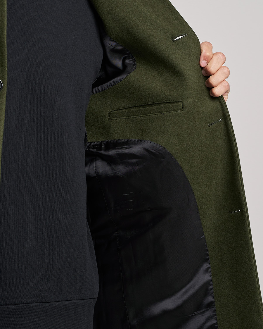 Mies | Takit | J.Lindeberg | Holger 2.0 Melton Coat Forest Green