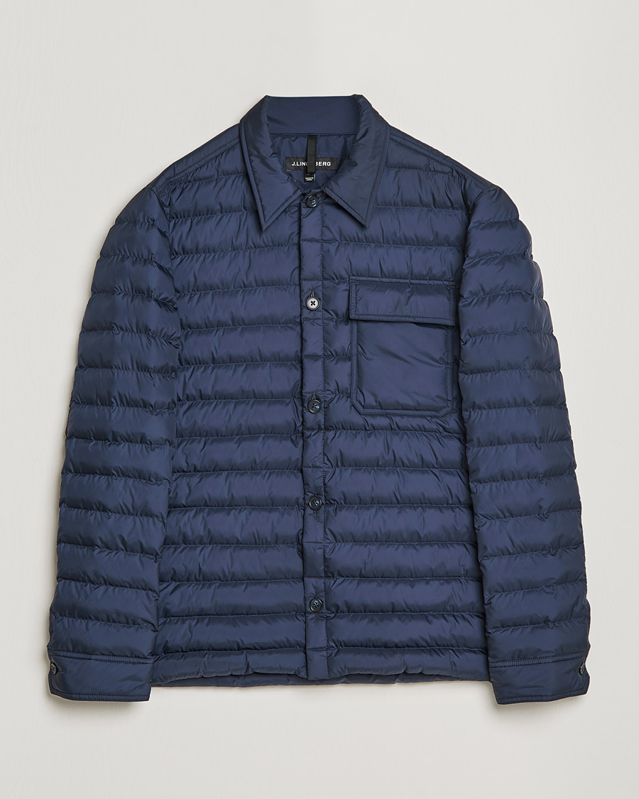 Mies | Kauluspaidat | J.Lindeberg | Gorman Quilted Overshirt Navy