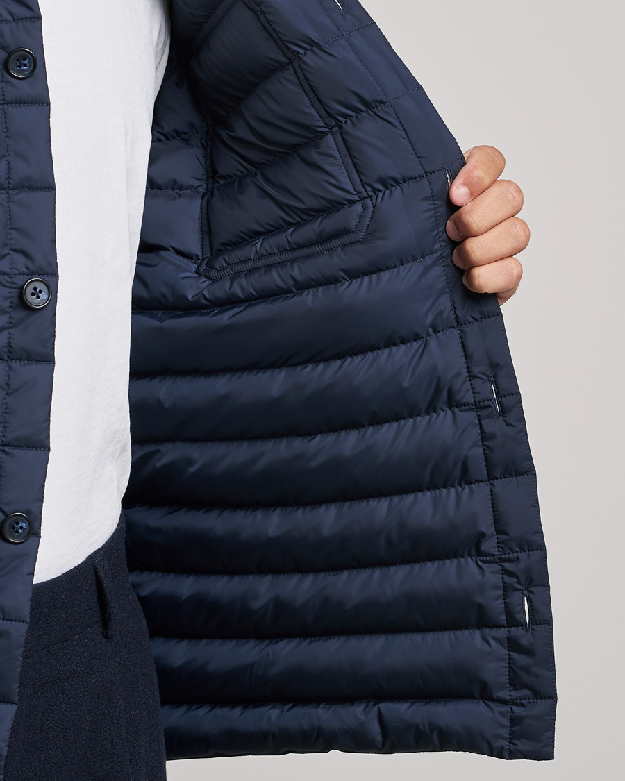 Mies | Kauluspaidat | J.Lindeberg | Gorman Quilted Overshirt Navy