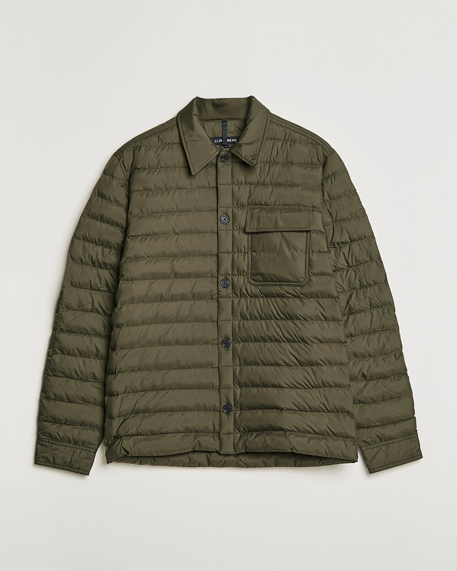 Mies | Kauluspaidat | J.Lindeberg | Gorman Quilted Overshirt Forest Green