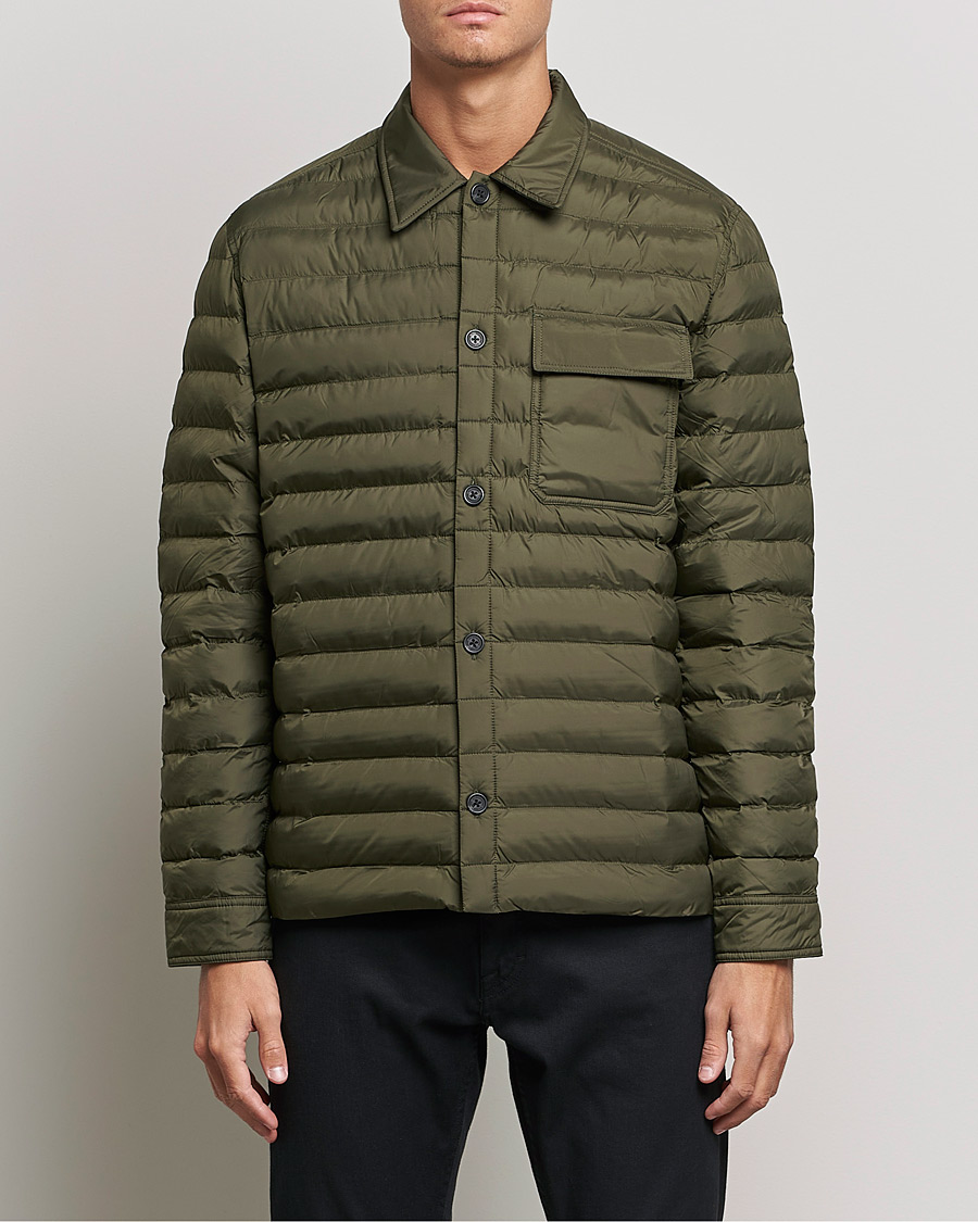Mies |  | J.Lindeberg | Gorman Quilted Overshirt Forest Green