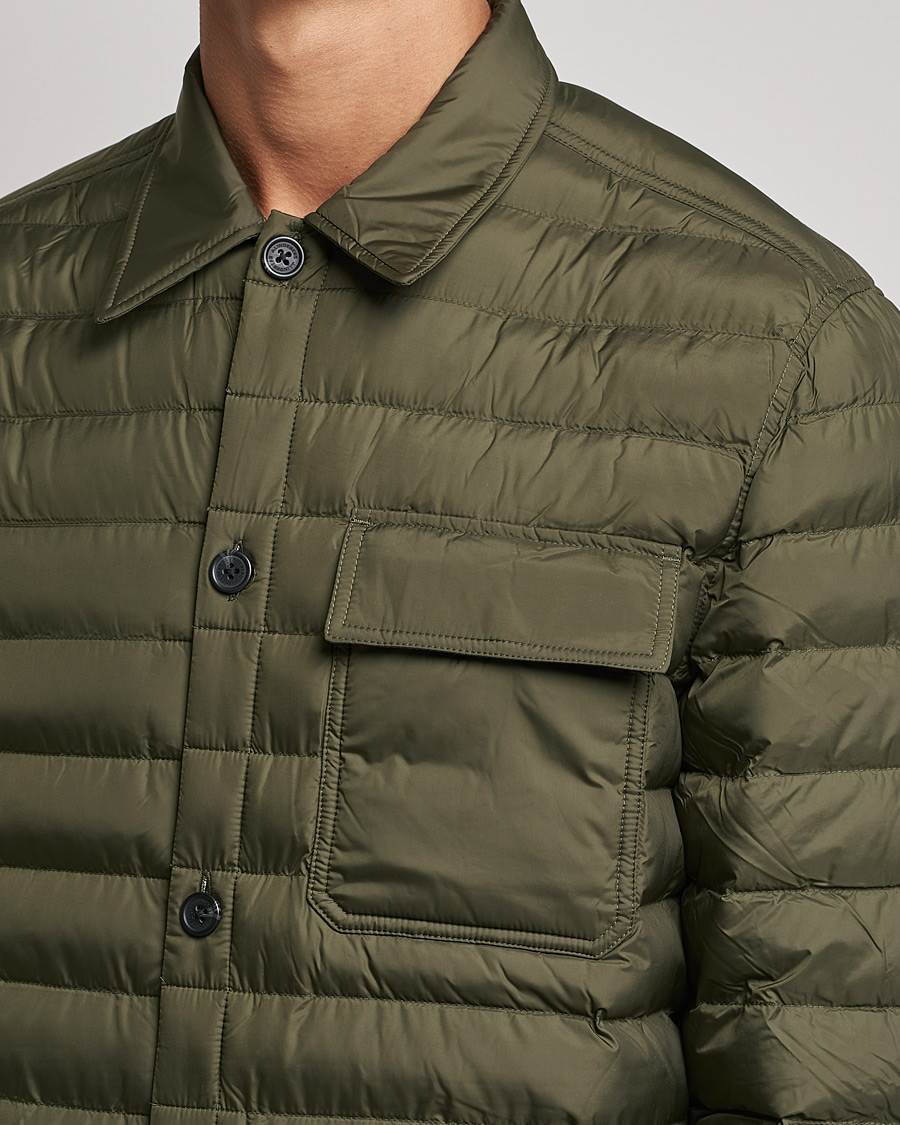 Mies | Kauluspaidat | J.Lindeberg | Gorman Quilted Overshirt Forest Green