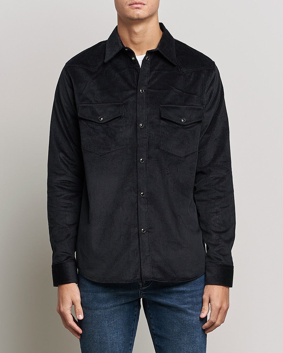 Mies | Kauluspaidat | J.Lindeberg | Tarp Cord Western Overshirt Black