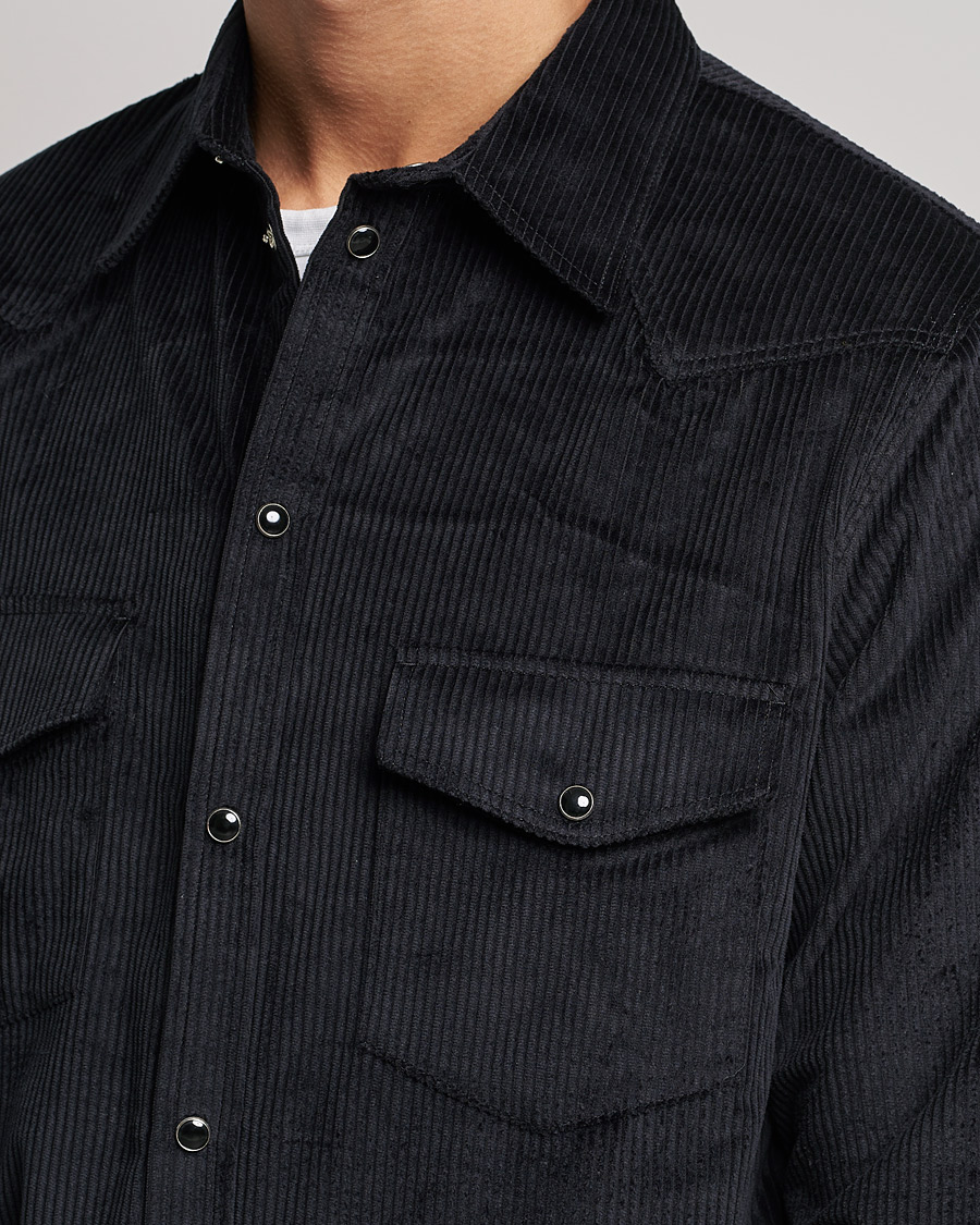 Mies | Kauluspaidat | J.Lindeberg | Tarp Cord Western Overshirt Black