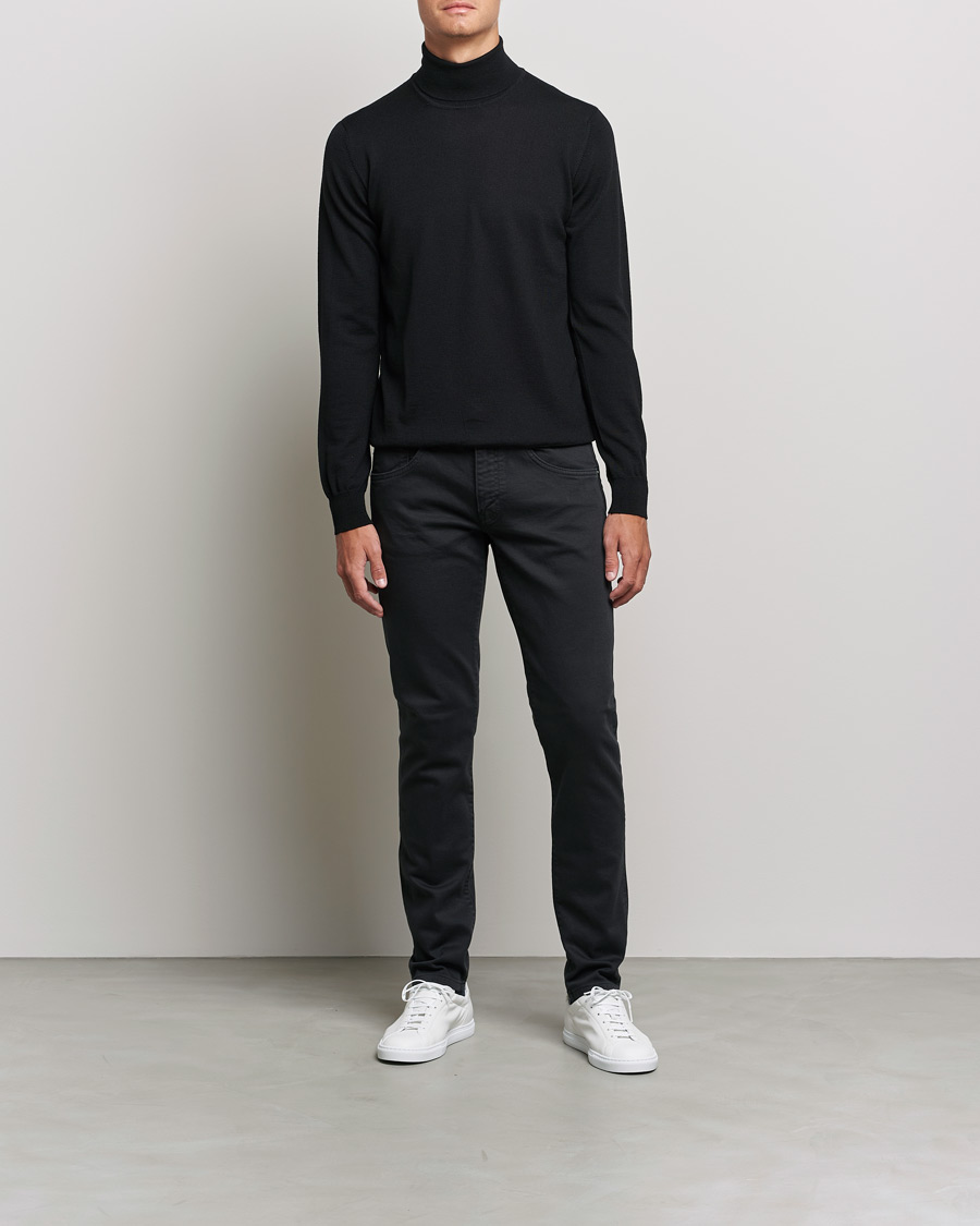 Mies | Puserot | J.Lindeberg | Lyd True Merino Polo Black