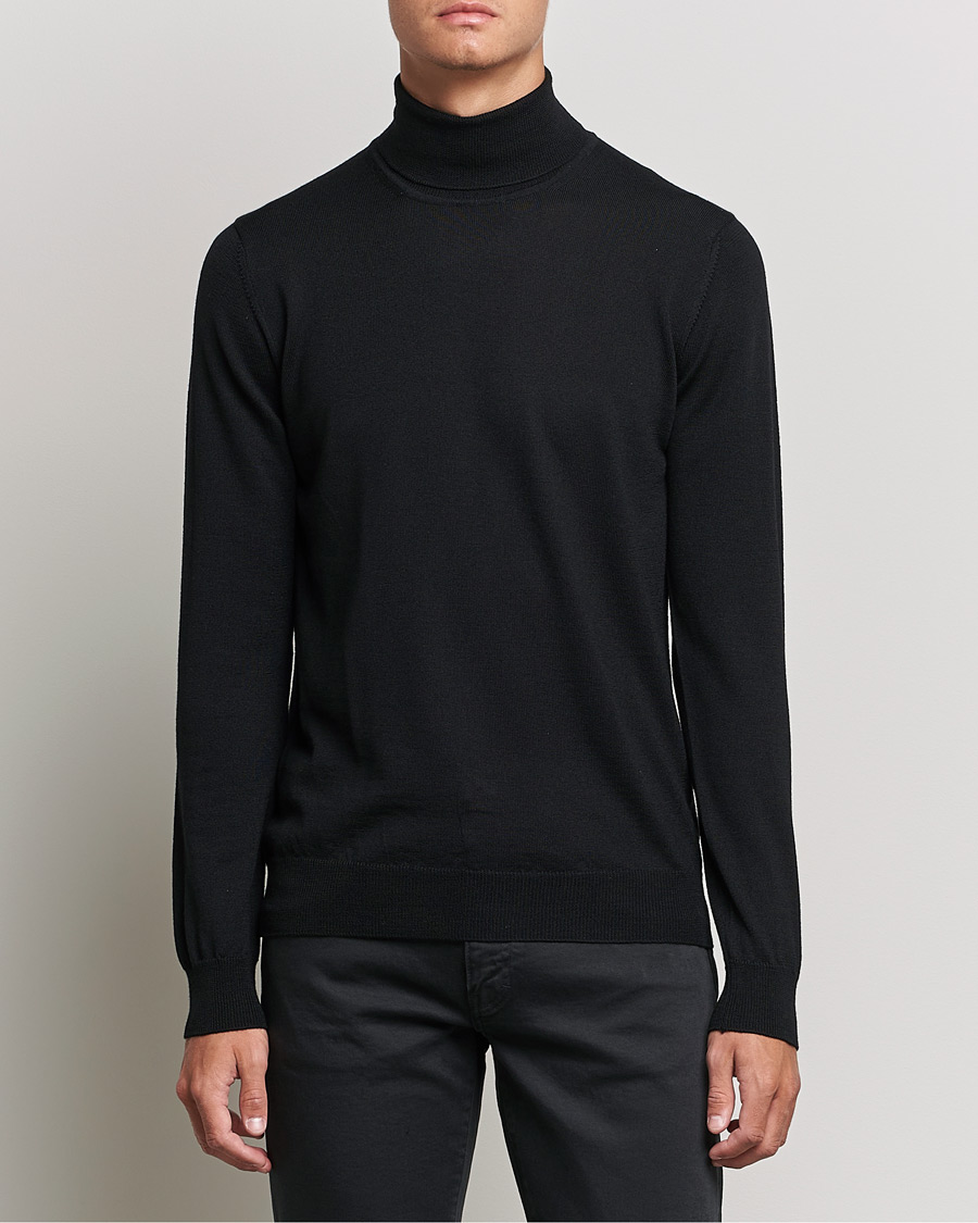 Mies | Puserot | J.Lindeberg | Lyd True Merino Polo Black