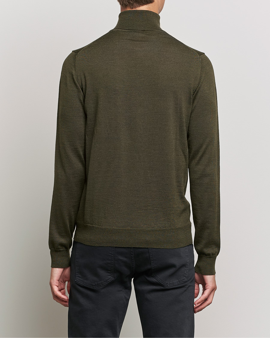 Mies | Puserot | J.Lindeberg | Lyd True Merino Polo Forest Green