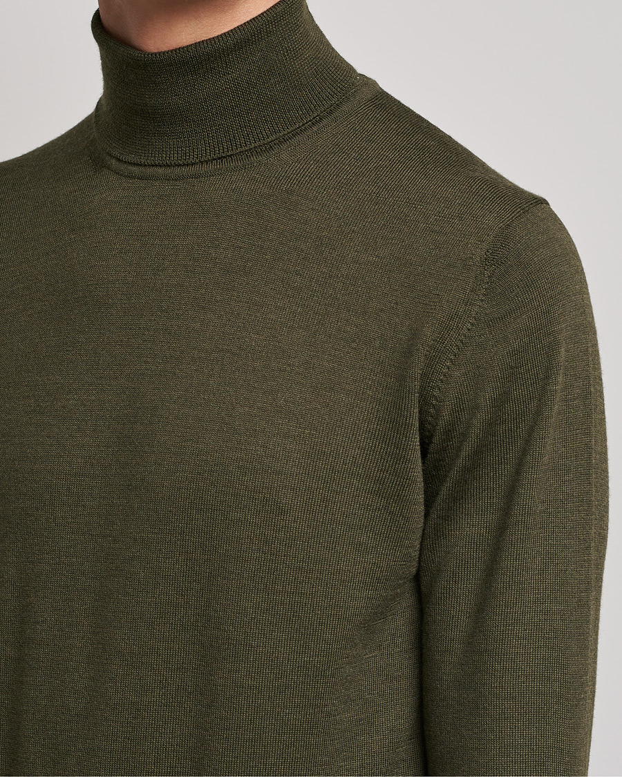 Mies | Puserot | J.Lindeberg | Lyd True Merino Polo Forest Green