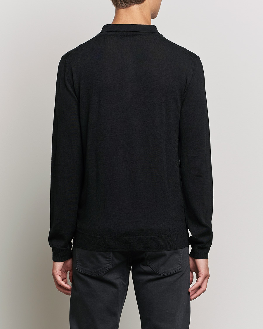 Mies | Puserot | J.Lindeberg | Noel True Merino Poloshirt Black