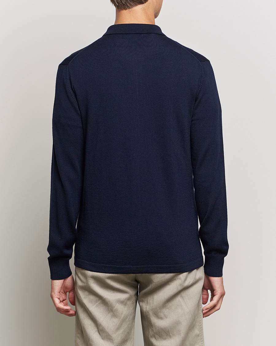 Mies | Puserot | J.Lindeberg | Nyle True Merino Zip Cardigan Navy