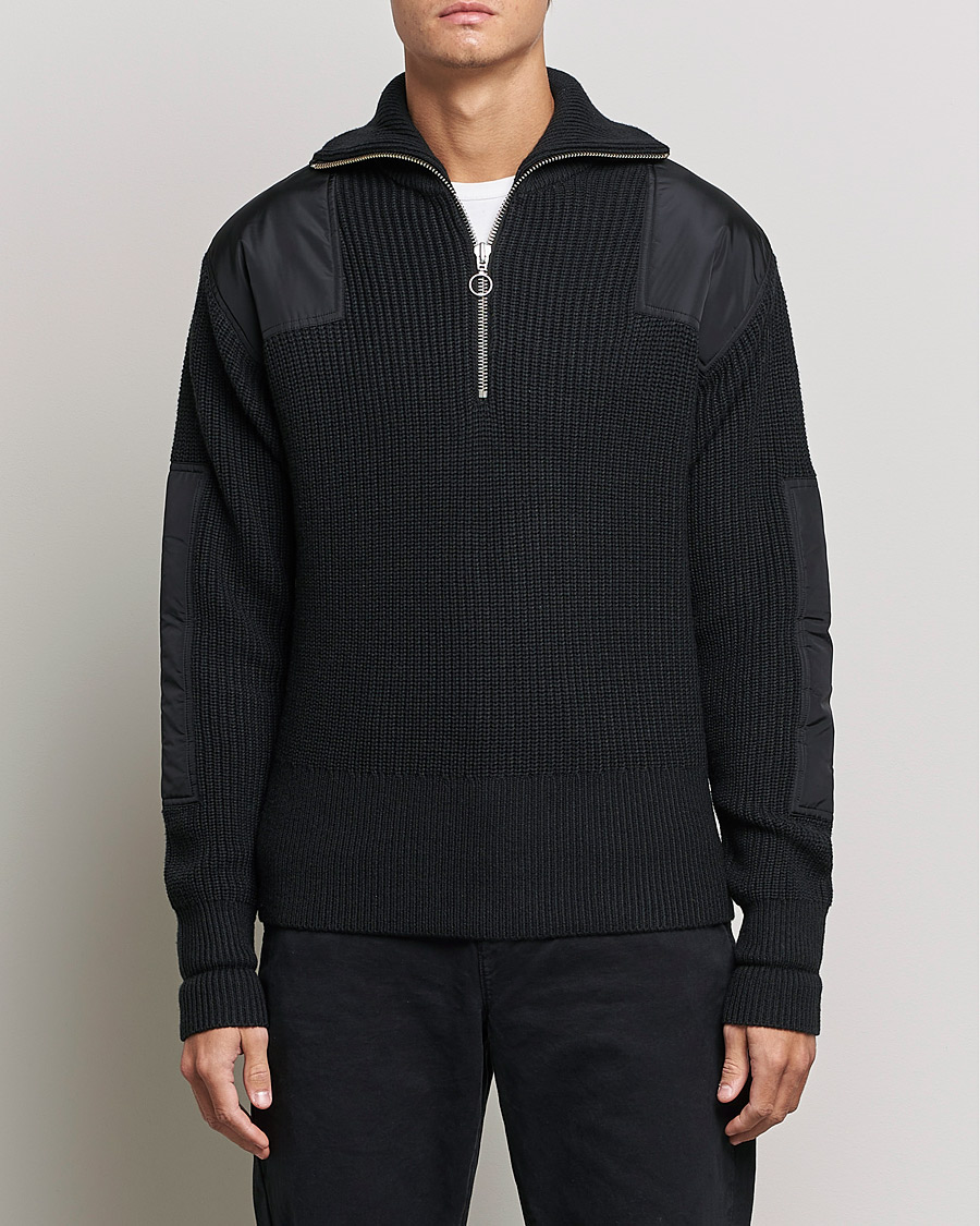 Mies | Puserot | J.Lindeberg | Ethan Chunky Half Zip Black