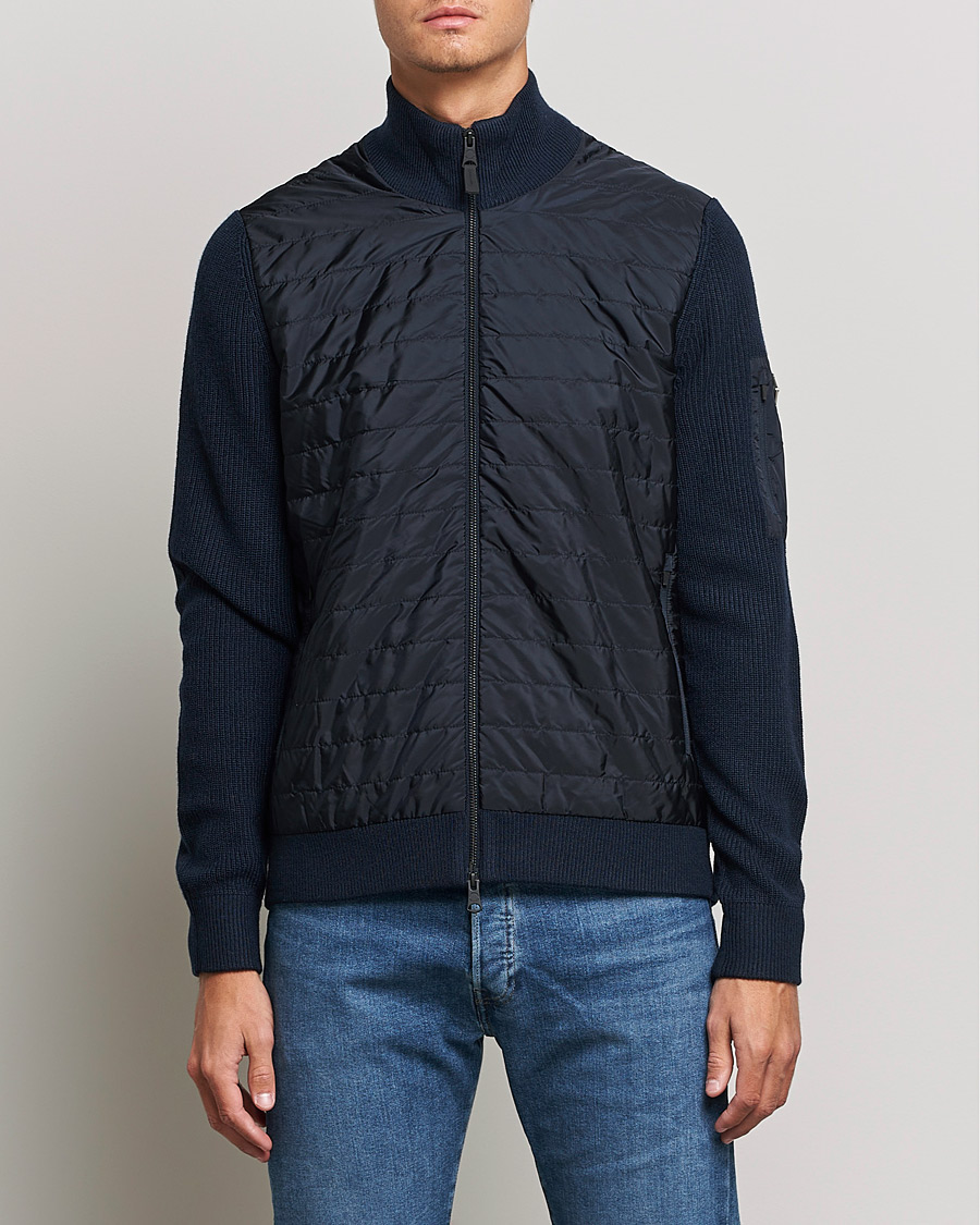 Mies | Puserot | J.Lindeberg | Beck Knitted Hybrid Jacket Navy