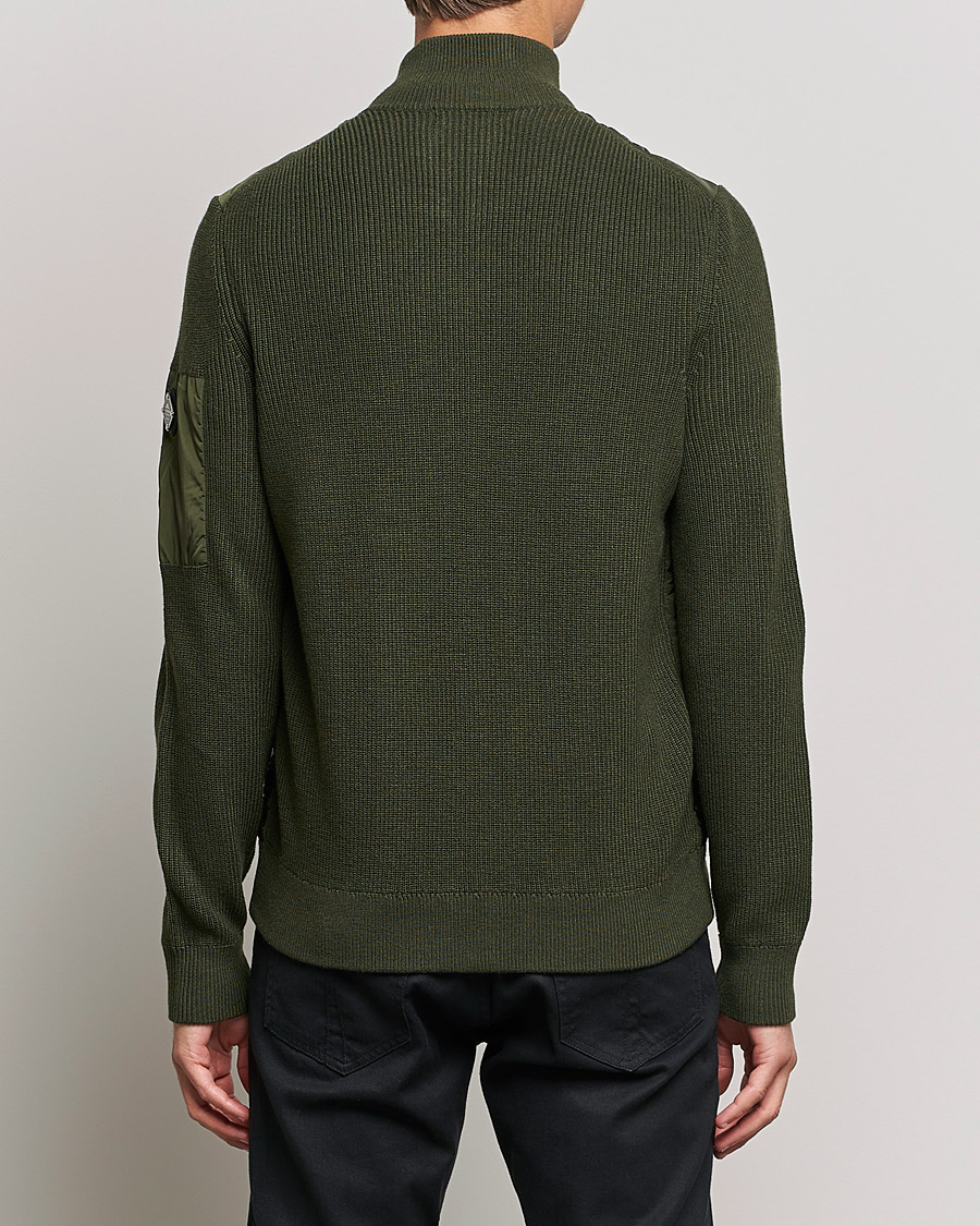 Mies | Puserot | J.Lindeberg | Beck Knitted Hybrid Jacket Forest Green