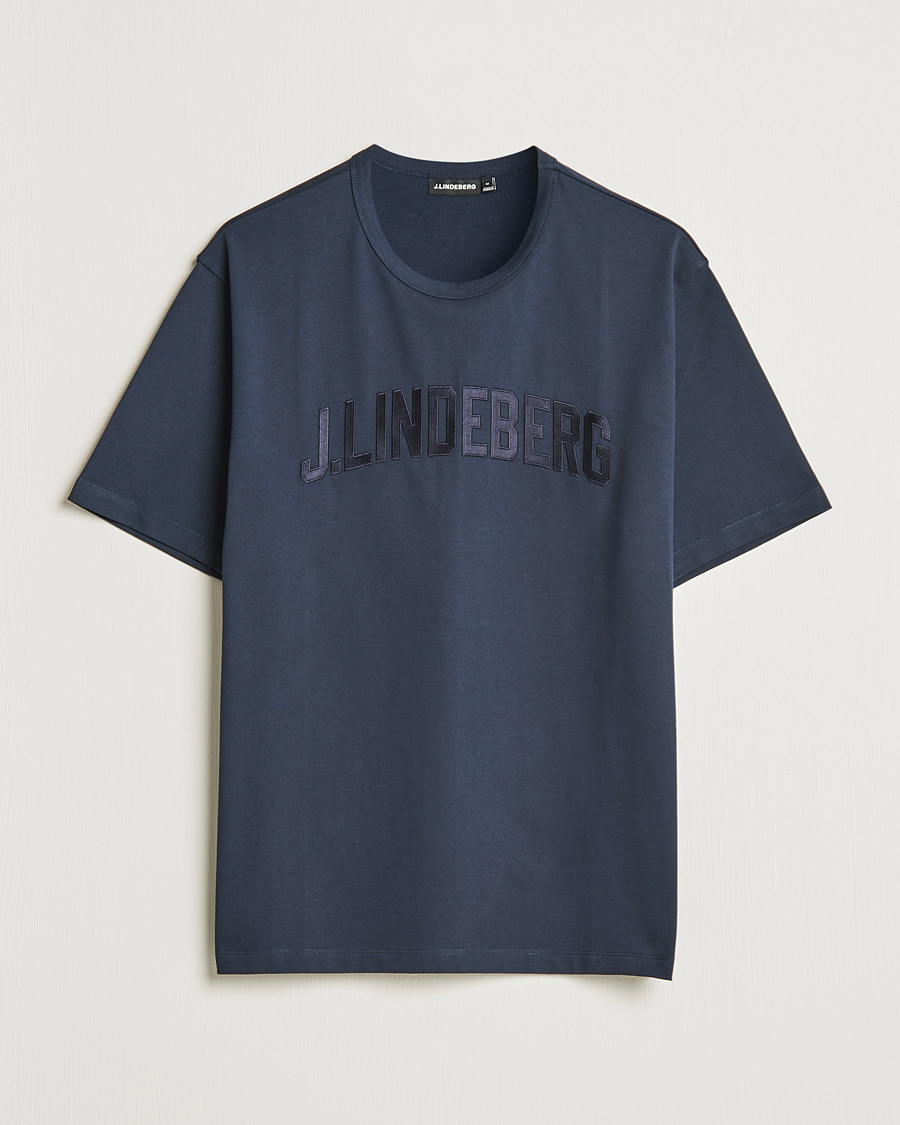 Miehet |  | J.Lindeberg | Camilo Logo T-Shirt Navy