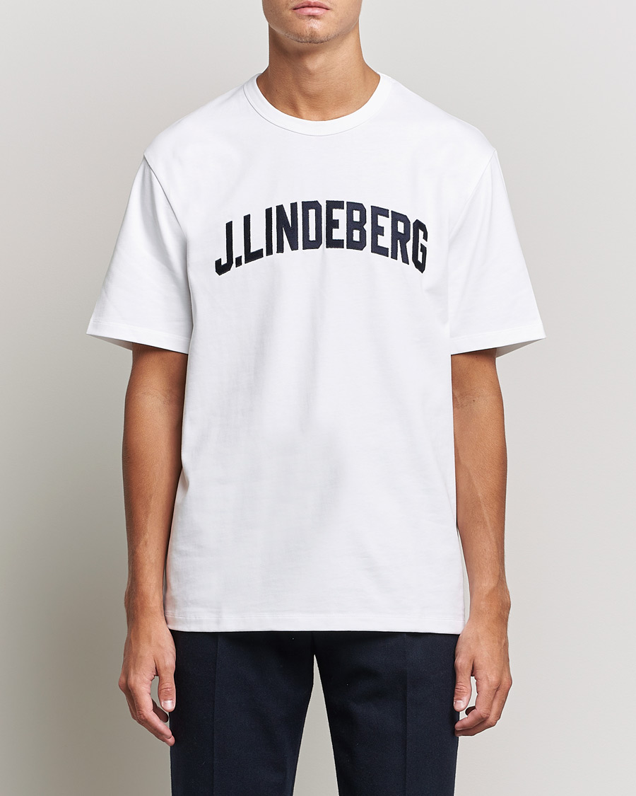 Mies |  | J.Lindeberg | Camilo Logo T-Shirt White