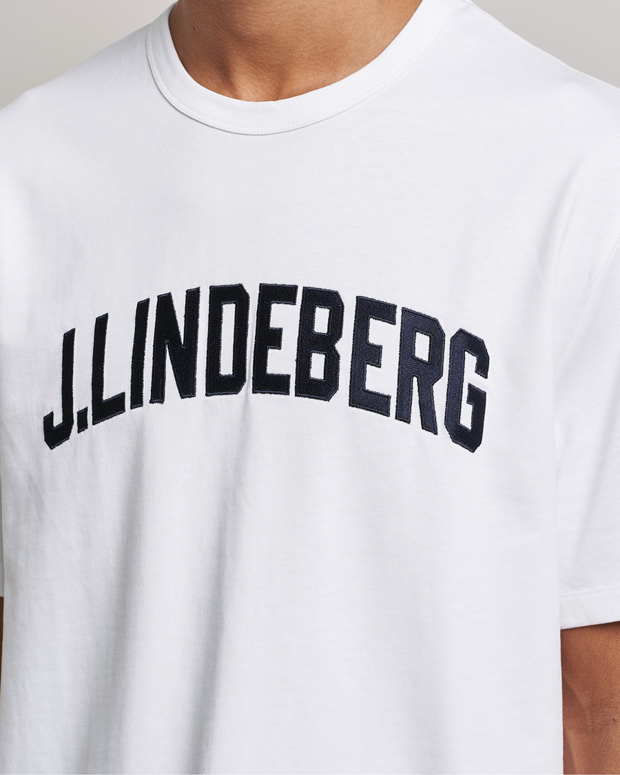 Mies | T-paidat | J.Lindeberg | Camilo Logo T-Shirt White