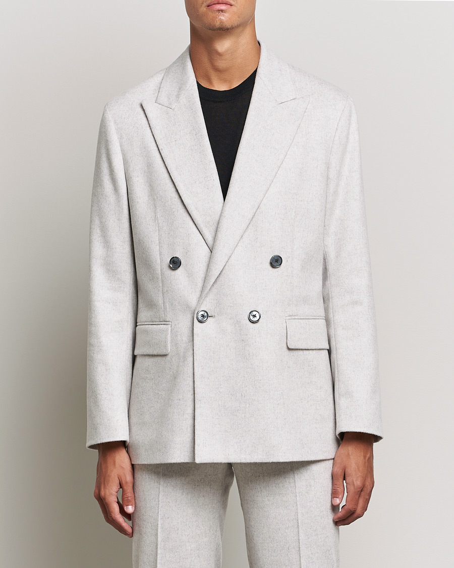 Mies | Pikkutakit | J.Lindeberg | David Carded Wool Flannel DB Blazer Micro Chip