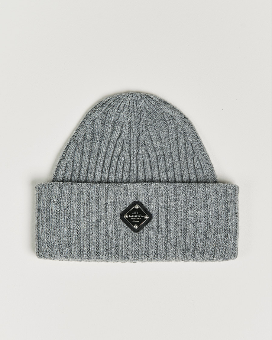 Mies | J.Lindeberg Jive Wool Beanie Grey Melange | J.Lindeberg | Jive Wool Beanie Grey Melange
