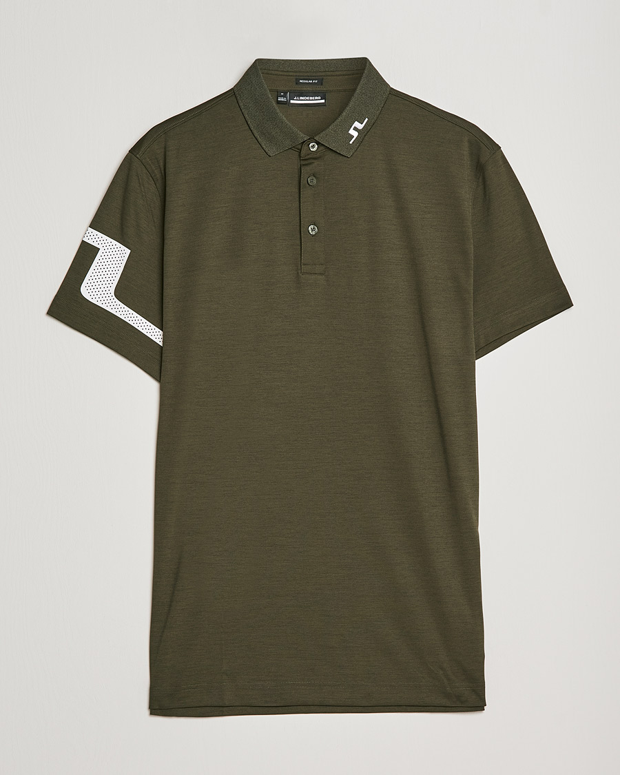 Mies | Pikeet | J.Lindeberg | Heath Regular Fit Polo Forest Melange