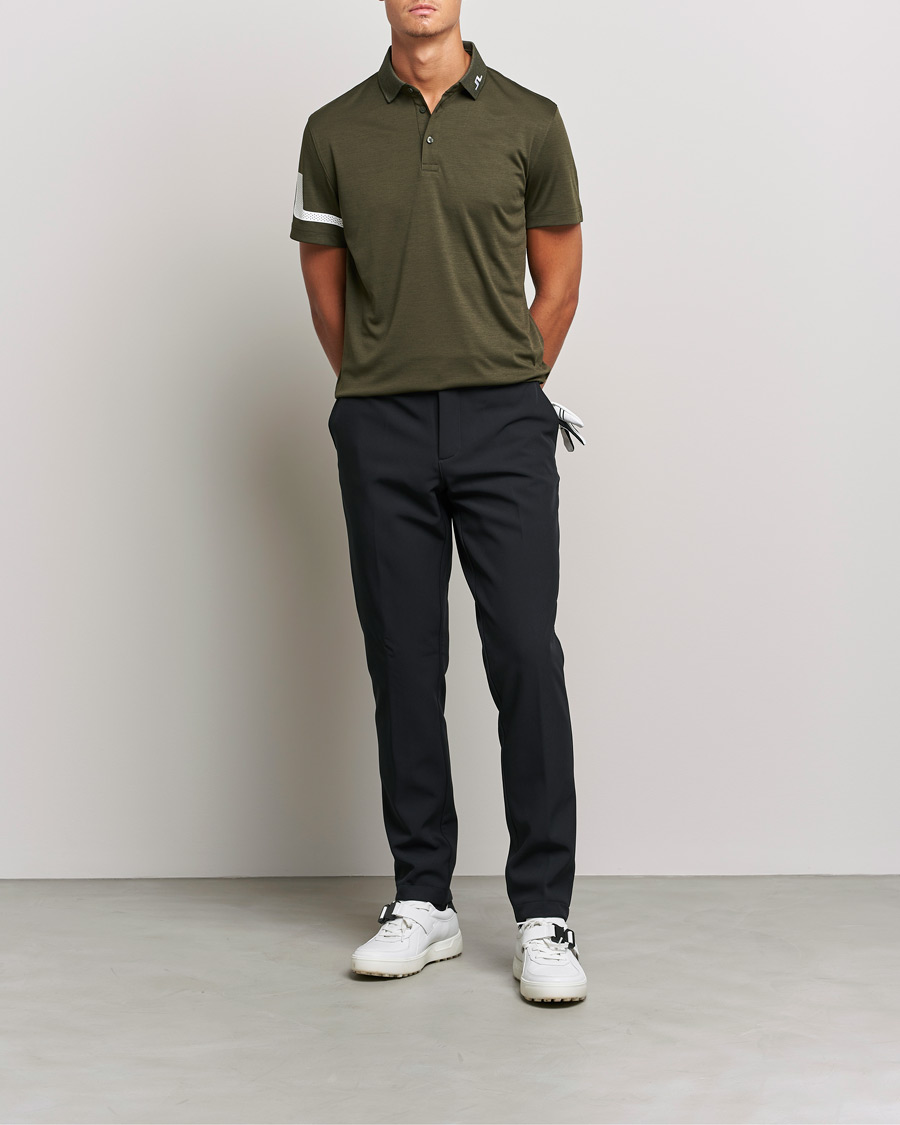 Mies | Pikeet | J.Lindeberg | Heath Regular Fit Polo Forest Melange