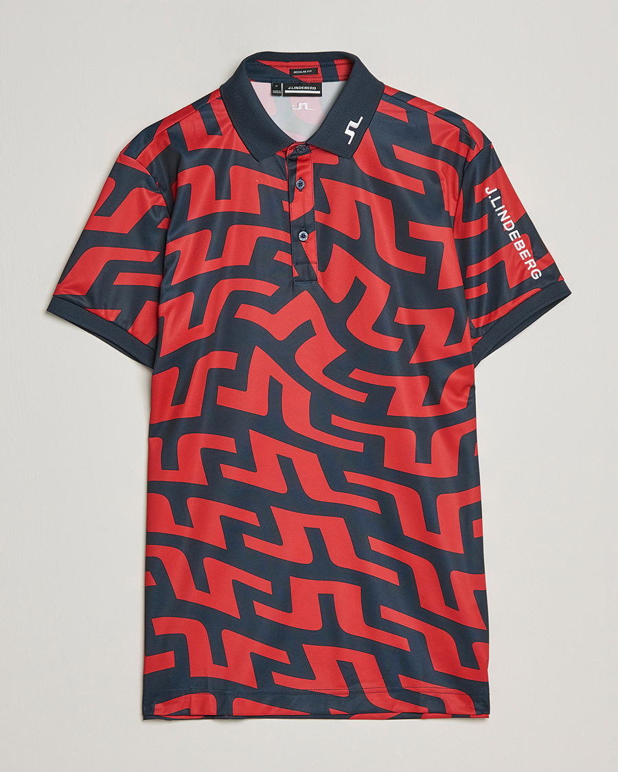 Mies | Pikeet | J.Lindeberg | Tour Tech Regular Fit Printed Polo Bridge Swirl